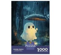 Rompecabezas De 1000 Piezas para Adolescentes Rompecabezas Halloween Ghost in The Rain Rompecabezas para Adultos Juegos Relajantes Desafío Difícil 38x26cm/1000pcs