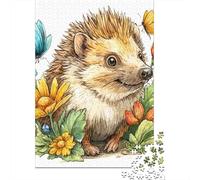 Rompecabezas De 1000 Piezas para Adolescentes Rompecabezas Hedgehog Garden Friends para Adolescentes Juegos Divertidos Una Obra De Arte para Cumpleaños, Navidad 52x38cm/1000pcs
