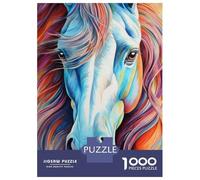 Rompecabezas De 1000 Piezas para Adolescentes Rompecabezas Horse Close Up Portrait Rompecabezas para Adultos Juego Familiar Análisis Y Lógica Cumpleaños 38x26cm/1000pcs