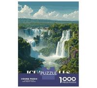 Rompecabezas De 1000 Piezas para Adolescentes Rompecabezas Iguazu Falls, ArgentinaBrazil para Adultos Juego Familiar Análisis Y Lógica Ayuda Al Cerebro A Ejercitarse 70x50cm/1000pcs