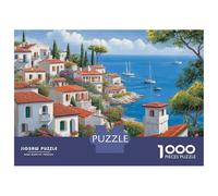 Rompecabezas De 1000 Piezas para Adolescentes Rompecabezas Italian Village by The Sea Rompecabezas para Adultos Juegos Relajantes Desafío Difícil 52x38cm/1000pcs