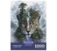 Rompecabezas De 1000 Piezas para Adolescentes Rompecabezas Jaguar The Mythic Guardian of The Verdant Wilds para Adultos Juego Familiar Análisis Y Lógica Ayuda Al Cerebro A Ejercitarse 38x26cm/1000pcs