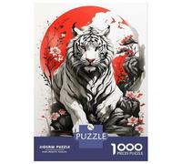 Rompecabezas De 1000 Piezas para Adolescentes Rompecabezas Japan Ink White Tiger Rompecabezas para Adultos Juegos Divertidos Decoración Difícil Y Desafiante 70x50cm/1000pcs
