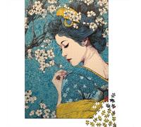 Rompecabezas De 1000 Piezas para Adolescentes Rompecabezas Japanese Geisha Art Print-1 Rompecabezas Juguetes DIY Decoración del Hogar Regalos Y Cumpleaños Únicos 38x26cm/1000pcs