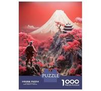 Rompecabezas De 1000 Piezas Para Adolescentes Rompecabezas Japanese Mountain Landscape with Cherry Blossoms Juego Práctico Carrera De Velocidad Manual Oferta Como Regalos Para Toda La Familia 52x38cm/