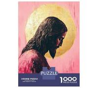 Rompecabezas De 1000 Piezas para Adolescentes Rompecabezas Jesus Golden Sun Rompecabezas para Adultos Juego Práctico Patrón De Montaje 38x26cm/1000pcs
