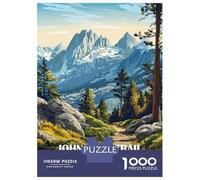 Rompecabezas De 1000 Piezas para Adolescentes Rompecabezas John Muir Trail Landscape Illustration Juego Práctico Carrera De Velocidad Manual Oferta como Regalos para Toda La Familia 52x38cm/1000pcs