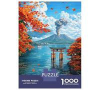 Rompecabezas De 1000 Piezas para Adolescentes Rompecabezas Kagoshima Japan Volcano Torii Gate Juego Práctico Carrera De Velocidad Manual Oferta como Regalos para Toda La Familia 52x38cm/1000pcs