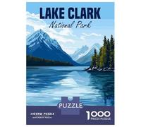 Rompecabezas De 1000 Piezas para Adolescentes Rompecabezas Lake Clark National Park Rompecabezas Juegos Familiares Carrera De Velocidad Manual Regalos De Cumpleaños Y Únicos 38x26cm/1000pcs