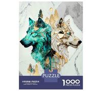 Rompecabezas De 1000 Piezas para Adolescentes Rompecabezas Legends of Kintsugi Wolves Rompecabezas Juguetes DIY para La Diversión Familiar para Cumpleaños, Navidad 38x26cm/1000pcs