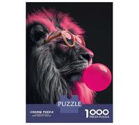 Rompecabezas De 1000 Piezas para Adolescentes Rompecabezas Lion Funny Animals Rompecabezas Juegos Relajantes Regalo De Cumpleaños Regalos para Reducir El Estrés 52x38cm/1000pcs