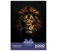 Rompecabezas De 1000 Piezas para Adolescentes Rompecabezas Lion King Gold Dark Rompecabezas para Adultos Juego Práctico Patrón De Montaje 52x38cm/1000pcs