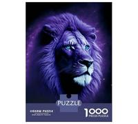 Rompecabezas De 1000 Piezas para Adolescentes Rompecabezas Lion King Purple Backgroun Rompecabezas Juegos Relajantes Regalo De Cumpleaños Regalos para Reducir El Estrés 52x38cm/1000pcs