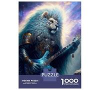 Rompecabezas De 1000 Piezas para Adolescentes Rompecabezas Lion Rockstar Rompecabezas Juegos Relajantes Una Obra De Arte Cumpleaños 70x50cm/1000pcs