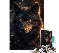 Rompecabezas de 1000 Piezas para Adolescentes Rompecabezas Luminoso Golden Wolf para Adultos Juguetes de Bricolaje Carrera de Velocidad Manual Oferta como Regalo para Toda la Familia (tamaño 38x52cm)