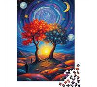 Rompecabezas De 1000 Piezas para Adolescentes Rompecabezas Magical Cosmic Landscape with Trees Rompecabezas Juguetes DIY Decoración del Hogar Regalos Y Cumpleaños Únicos 70x50cm/1000pcs
