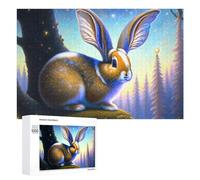 Rompecabezas de 1000 piezas para adolescentes, rompecabezas mágico de conejo del bosque para adultos, juegos relajantes, mejora la memoria, regalos para amigos y familiares, 1000 piezas