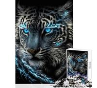 Rompecabezas de 1000 Piezas para Adolescentes Rompecabezas mágico de Tigre escarchado Juguetes antiestrés Regalos de Amigo Secreto Juegos de relajación Mejora del Amor en Pareja tamaño 38x26cm