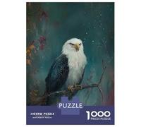 Rompecabezas De 1000 Piezas para Adolescentes Rompecabezas Majestic Bald Eagle Rompecabezas Juegos Relajantes Regalo De Cumpleaños Regalos para Reducir El Estrés 52x38cm/1000pcs