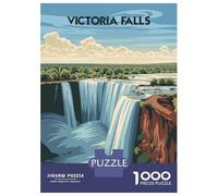 Rompecabezas De 1000 Piezas para Adolescentes Rompecabezas Majestic Victoria Falls Rompecabezas Juegos Familiares Decoración del Hogar Regalos Y Cumpleaños Únicos 38x26cm/1000pcs