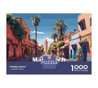 Rompecabezas De 1000 Piezas para Adolescentes Rompecabezas Marrakech Street Scene Rompecabezas para Adultos Juego Familiar Análisis Y Lógica Cumpleaños 70x50cm/1000pcs