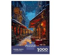 Rompecabezas De 1000 Piezas para Adolescentes Rompecabezas Merry Christmas in Town Rompecabezas para Adultos Juego Familiar Análisis Y Lógica Cumpleaños 38x26cm/1000pcs