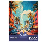 Rompecabezas De 1000 Piezas para Adolescentes Rompecabezas Miami Art Rompecabezas para Adultos Juego Familiar Análisis Y Lógica Cumpleaños 52x38cm/1000pcs