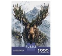 Rompecabezas De 1000 Piezas Para Adolescentes Rompecabezas Moose The Ancient Warden of The Green Wilds Juego Práctico Carrera De Velocidad Manual Oferta Como Regalos Para Toda La Familia 38x26cm/1000p