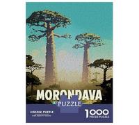 Rompecabezas De 1000 Piezas para Adolescentes Rompecabezas Morondava Madagascar Mosaic Metal Juego Familiar De Rompecabezas Carrera De Velocidad Manual Cumpleaños 52x38cm/1000pcs
