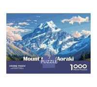 Rompecabezas De 1000 Piezas para Adolescentes Rompecabezas Mount CookAoraki, New Zealand Rompecabezas para Adultos Juego Práctico Una Obra De Arte para Cumpleaños, Navidad 70x50cm/1000pcs