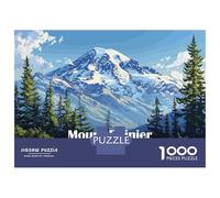 Rompecabezas De 1000 Piezas para Adolescentes Rompecabezas Mount Rainier Landscape Rompecabezas para Adultos Juego Práctico Una Obra De Arte para Cumpleaños, Navidad 70x50cm/1000pcs