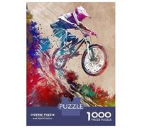 Rompecabezas De 1000 Piezas para Adolescentes Rompecabezas Mountain Biker Sport Rompecabezas Juego De Ingenio Mejora La Memoria Difícil Y Desafiante 52x38cm/1000pcs