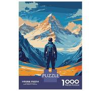 Rompecabezas De 1000 Piezas para Adolescentes Rompecabezas Mountain Hiker Landscape Art Juego Práctico Carrera De Velocidad Manual Oferta como Regalos para Toda La Familia 52x38cm/1000pcs