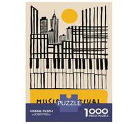 Rompecabezas De 1000 Piezas para Adolescentes Rompecabezas Music Festival New York City Juego Práctico Carrera De Velocidad Manual Oferta como Regalos para Toda La Familia 52x38cm/1000pcs
