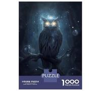 Rompecabezas De 1000 Piezas para Adolescentes Rompecabezas Mystical Owl Perched on Branch Rompecabezas Juguetes DIY para La Diversión Familiar para Cumpleaños, Navidad 70x50cm/1000pcs