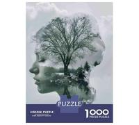 Rompecabezas De 1000 Piezas para Adolescentes Rompecabezas Nature's Harmony Tree Silhouette in Profile Rompecabezas Juegos Familiares Carrera De Velocidad Manual Regalos De Cumpleaños Y Únicos 52x38c