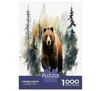 Rompecabezas De 1000 Piezas para Adolescentes Rompecabezas Nature's Majesty Grizzly Bear Wall Art Rompecabezas Juegos Familiares Carrera De Velocidad Manual Regalos De Cumpleaños Y Únicos 38x26cm/100