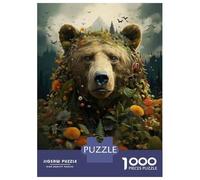 Rompecabezas De 1000 Piezas para Adolescentes Rompecabezas Nature's Majesty The Bear in Bloom Juego Práctico Carrera De Velocidad Manual Oferta como Regalos para Toda La Familia 70x50cm/1000pcs