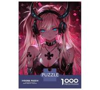 Rompecabezas De 1000 Piezas para Adolescentes Rompecabezas Neon Devil Angel Rompecabezas Juego De Ingenio Mejora La Memoria Difícil Y Desafiante 52x38cm/1000pcs