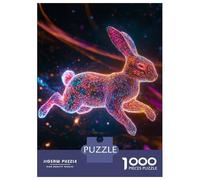 Rompecabezas De 1000 Piezas para Adolescentes Rompecabezas Neon Rabbit Rompecabezas Juego De Ingenio Mejora La Memoria Difícil Y Desafiante 70x50cm/1000pcs