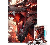 Rompecabezas de 1000 Piezas para Adolescentes Rompecabezas Nidhogg Dragon Viking Art Difícil y desafiante Decoración para el hogar Juguetes antiestrés Apto para Mayores de 14 años 38x26cm