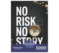 Rompecabezas De 1000 Piezas para Adolescentes Rompecabezas No Risk No Story Compass Rompecabezas Juegos Familiares Decoración del Hogar Regalos Y Cumpleaños Únicos 70x50cm/1000pcs