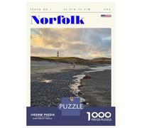 Rompecabezas De 1000 Piezas para Adolescentes Rompecabezas Norfolk Virginia Lighthouse Travel Art para Adultos Juego Familiar Análisis Y Lógica Ayuda Al Cerebro A Ejercitarse 38x26cm/1000pcs