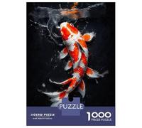 Rompecabezas De 1000 Piezas para Adolescentes Rompecabezas Orange and White Koi Fish Rompecabezas para Adultos Juegos Relajantes Desafío Difícil 38x26cm/1000pcs