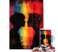 Rompecabezas de 1000 Piezas para Adolescentes Rompecabezas Orgullo y Amor por los Hombres para Adultos Juegos Divertidos Arte para la Pared Ayuda a ejercitar el Cerebro (Tamaño 38x52cm)