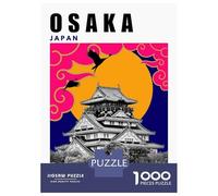 Rompecabezas De 1000 Piezas para Adolescentes Rompecabezas Osaka Mid Century Modern Collage Travel Poster para Adultos Juego Familiar Análisis Y Lógica Ayuda Al Cerebro A Ejercitarse 70x50cm/1000pcs