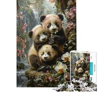 Rompecabezas de 1000 Piezas para Adolescentes Rompecabezas Panda Paradise para Adultos Juego práctico y desafiante Toda la Familia (tamaño 50x75cm)