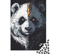 Rompecabezas De 1000 Piezas para Adolescentes Rompecabezas Panda Vs. Bear Art Print Rompecabezas Juguetes DIY Decoración del Hogar Regalos Y Cumpleaños Únicos 52x38cm/1000pcs