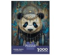 Rompecabezas De 1000 Piezas para Adolescentes Rompecabezas Panda'S Dreamcatcher Rompecabezas Juegos Relajantes Una Obra De Arte Cumpleaños 52x38cm/1000pcs