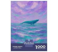 Rompecabezas De 1000 Piezas Para Adolescentes Rompecabezas Pastel Whale Dream - Soft Ocean Fantasy Art Rompecabezas Juegos Relajantes Regalo De Cumpleaños Regalos Para Reducir El Estrés 70x50cm/1000pc